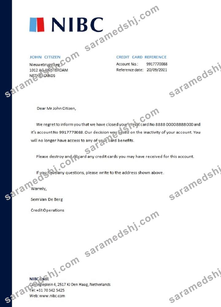 Netherlands_NIBC bank_closure reference